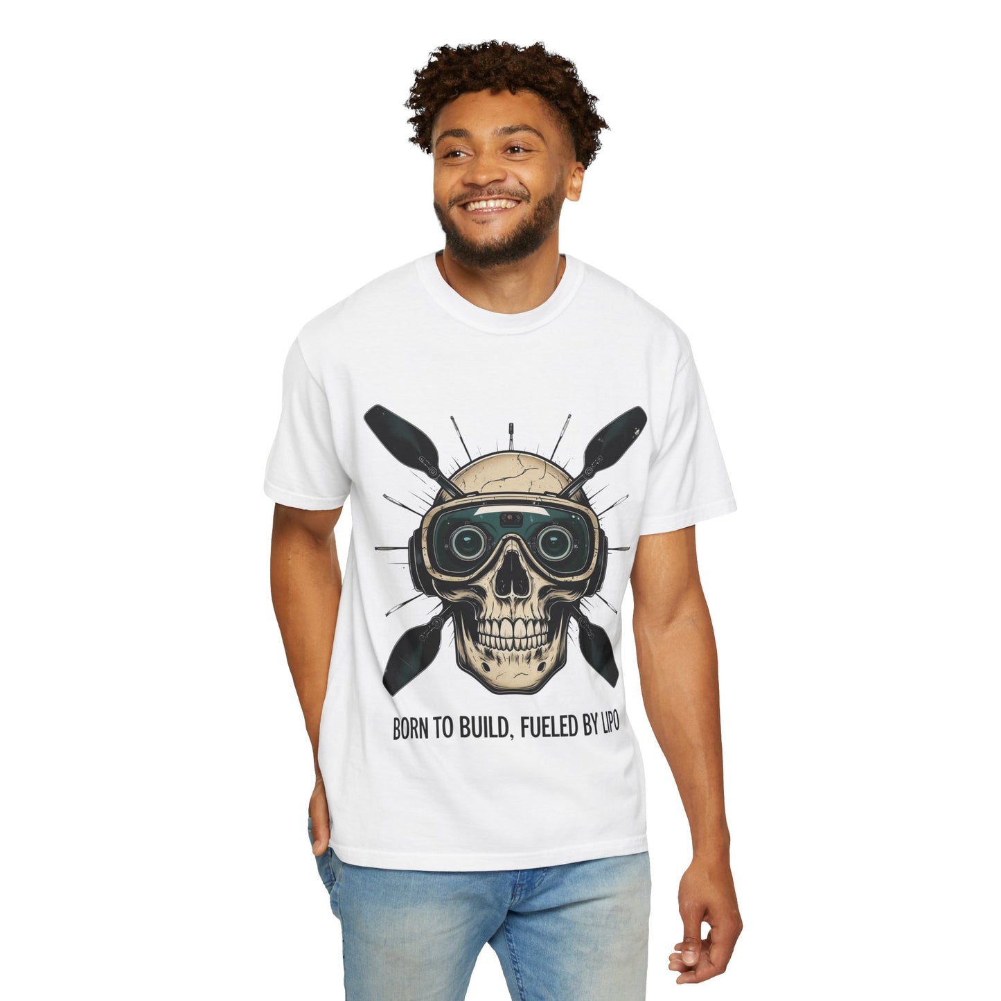 Camiseta con diseño de calavera, camiseta gráfica atrevida para constructores, entusiastas del fitness, Halloween, regalo para él, ropa informal
