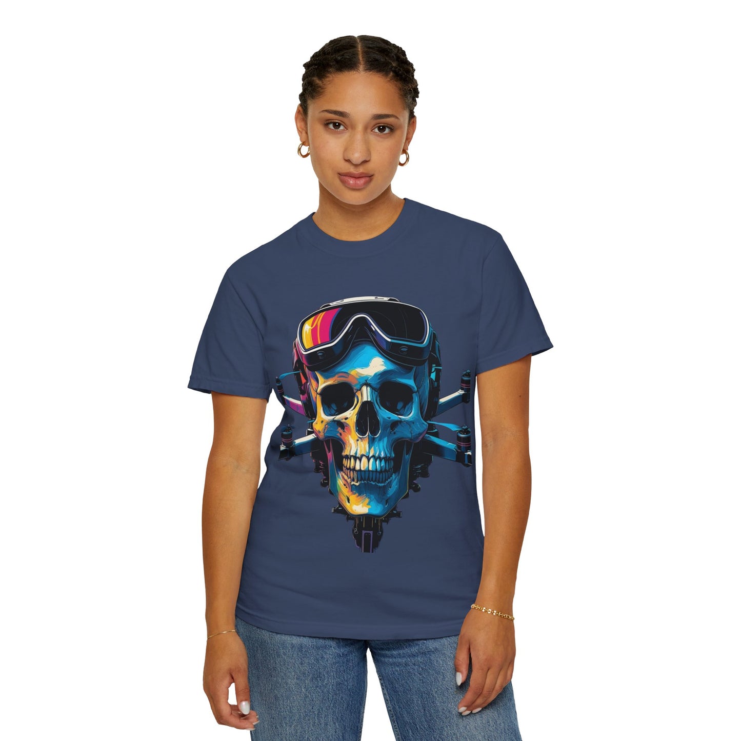 Skull Graphic Unisex T-Shirt, Punk Fashion Tee, Edgy Streetwear, Perfect for Festivals and Gifting, Music Lover Gift