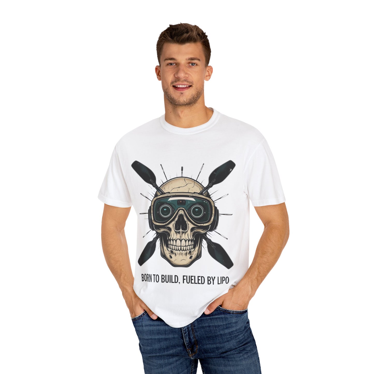 Camiseta con diseño de calavera, camiseta gráfica atrevida para constructores, entusiastas del fitness, Halloween, regalo para él, ropa informal