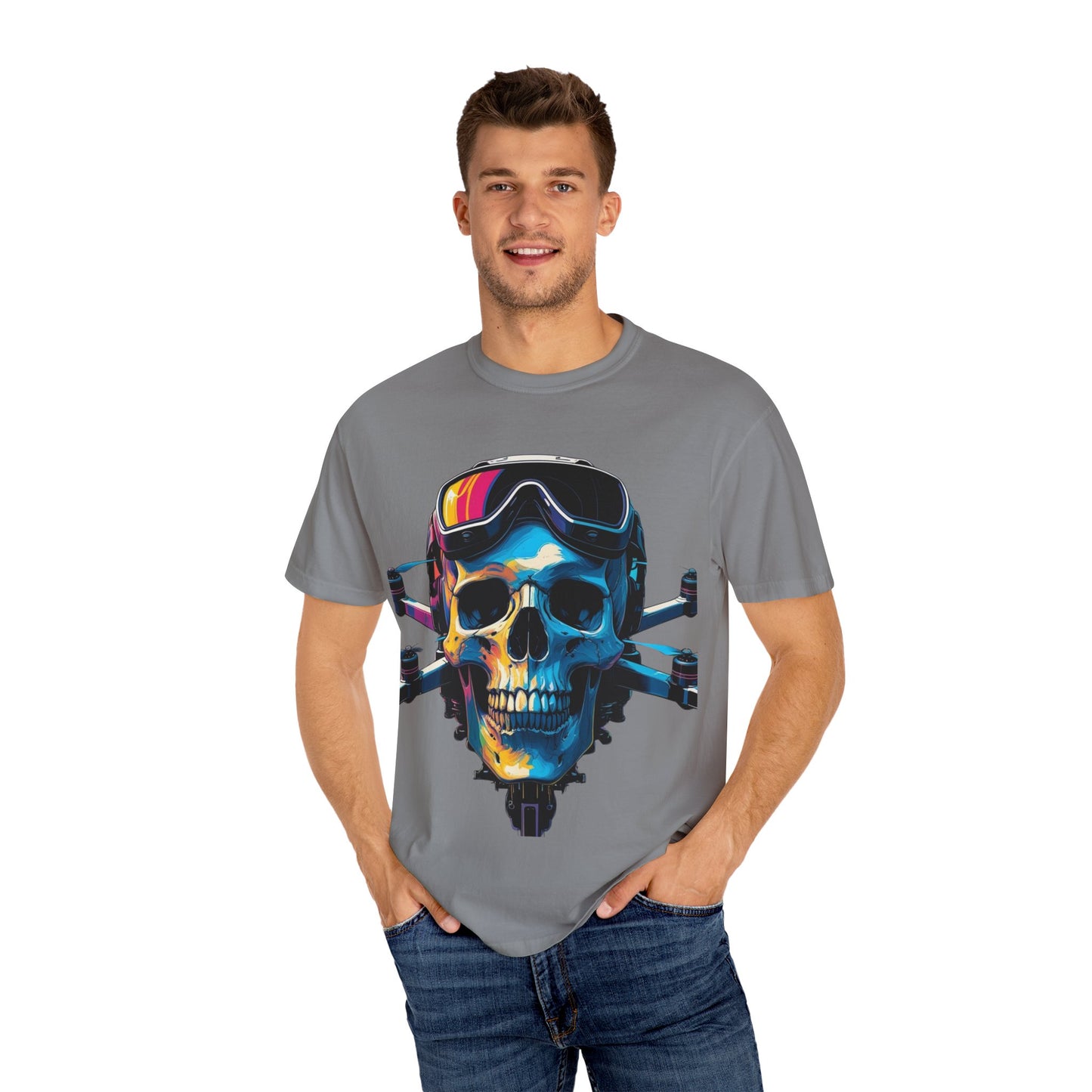 Skull Graphic Unisex T-Shirt, Punk Fashion Tee, Edgy Streetwear, Perfect for Festivals and Gifting, Music Lover Gift