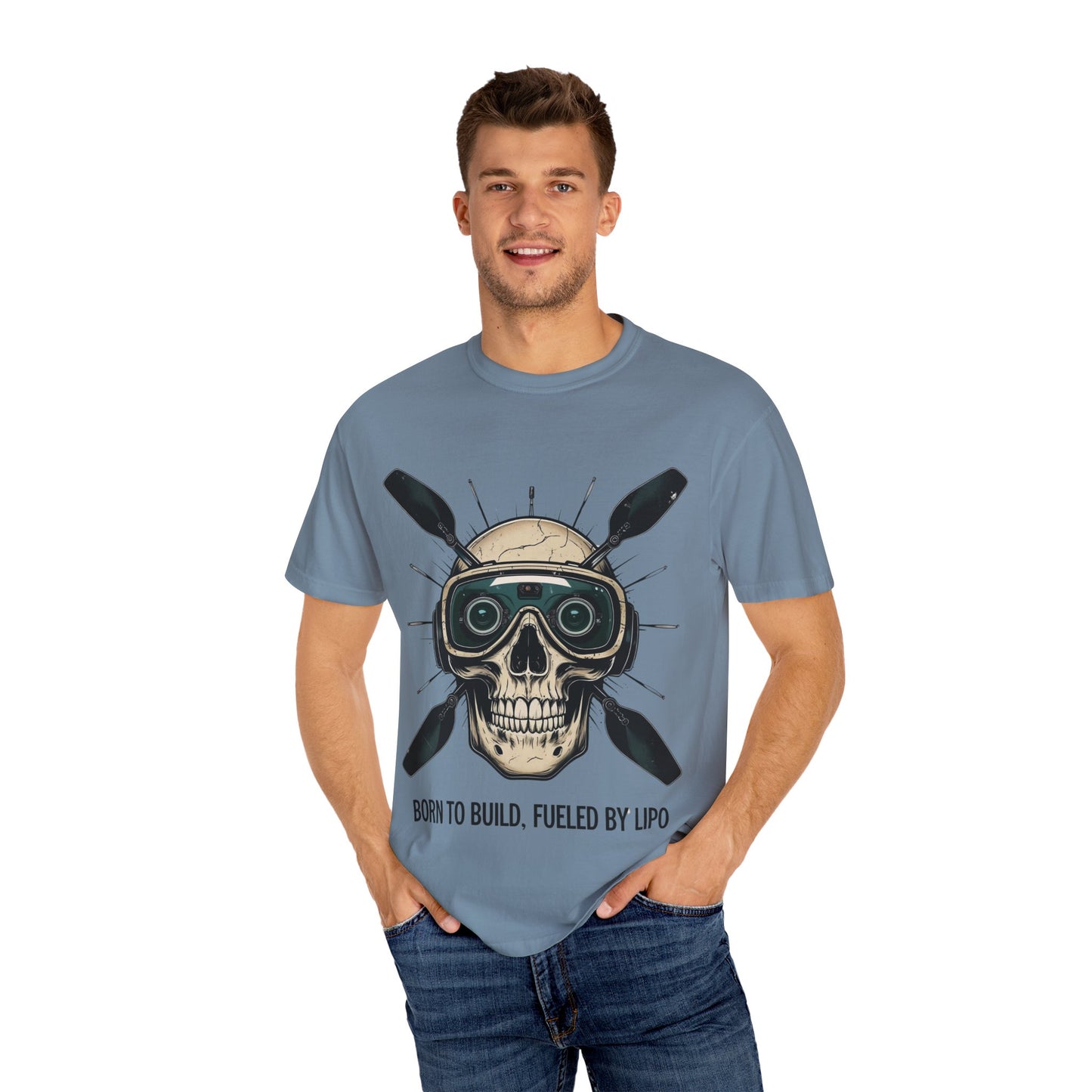 Camiseta con diseño de calavera, camiseta gráfica atrevida para constructores, entusiastas del fitness, Halloween, regalo para él, ropa informal
