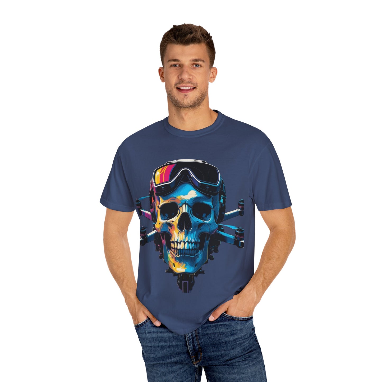 Skull Graphic Unisex T-Shirt, Punk Fashion Tee, Edgy Streetwear, Perfect for Festivals and Gifting, Music Lover Gift