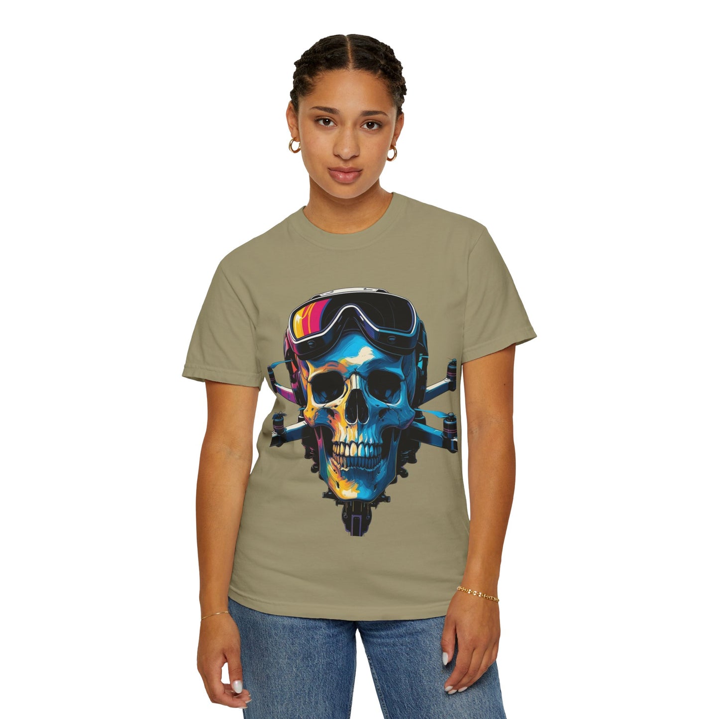 Skull Graphic Unisex T-Shirt, Punk Fashion Tee, Edgy Streetwear, Perfect for Festivals and Gifting, Music Lover Gift