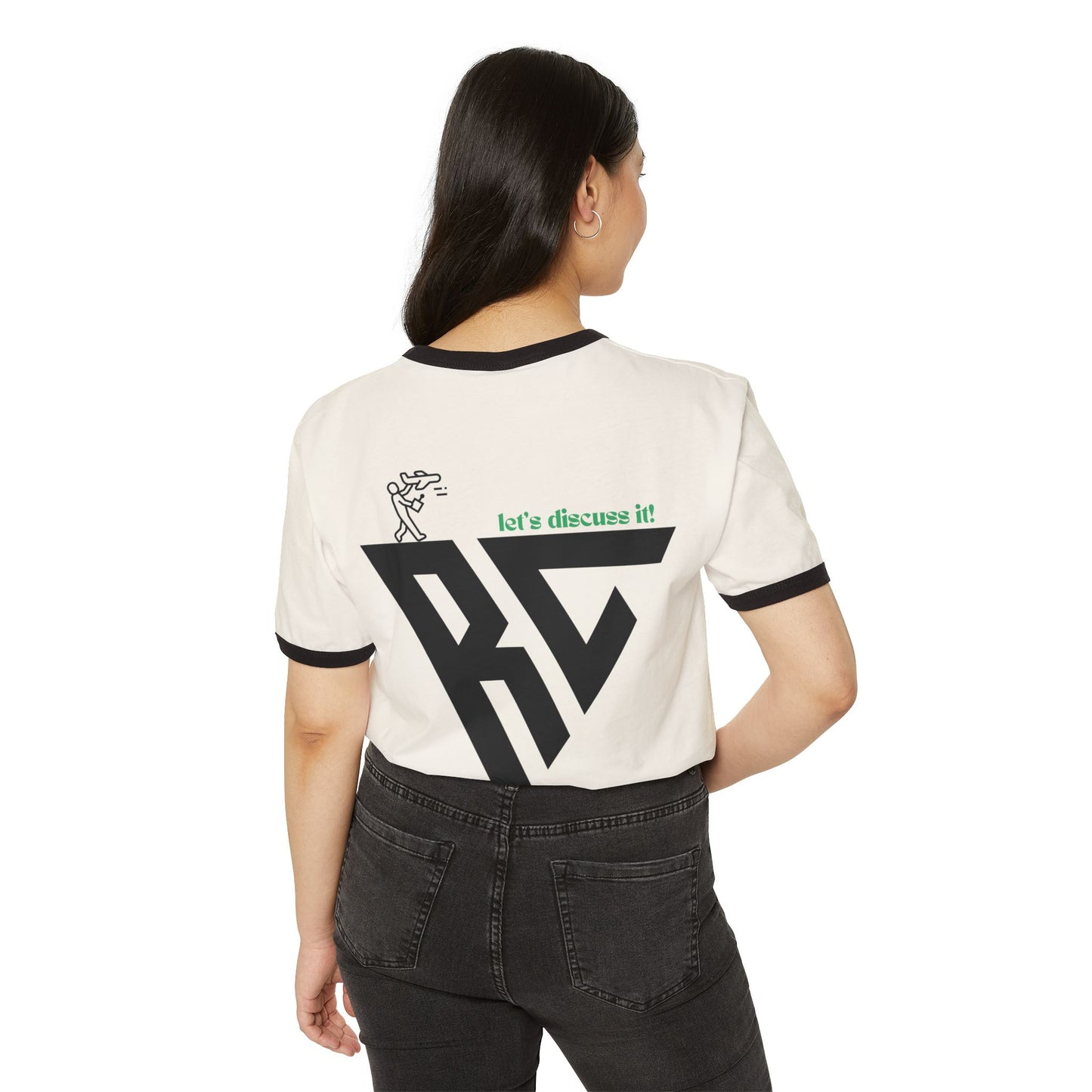 Unisex Cotton Ringer T-Shirt with Unique Graphic Design, Casual Tee, Streetwear Top, Gift for Him or Her, Graphic Art Shirt