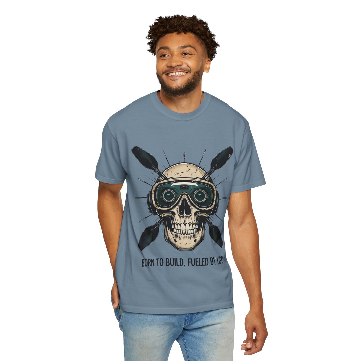 Camiseta con diseño de calavera, camiseta gráfica atrevida para constructores, entusiastas del fitness, Halloween, regalo para él, ropa informal