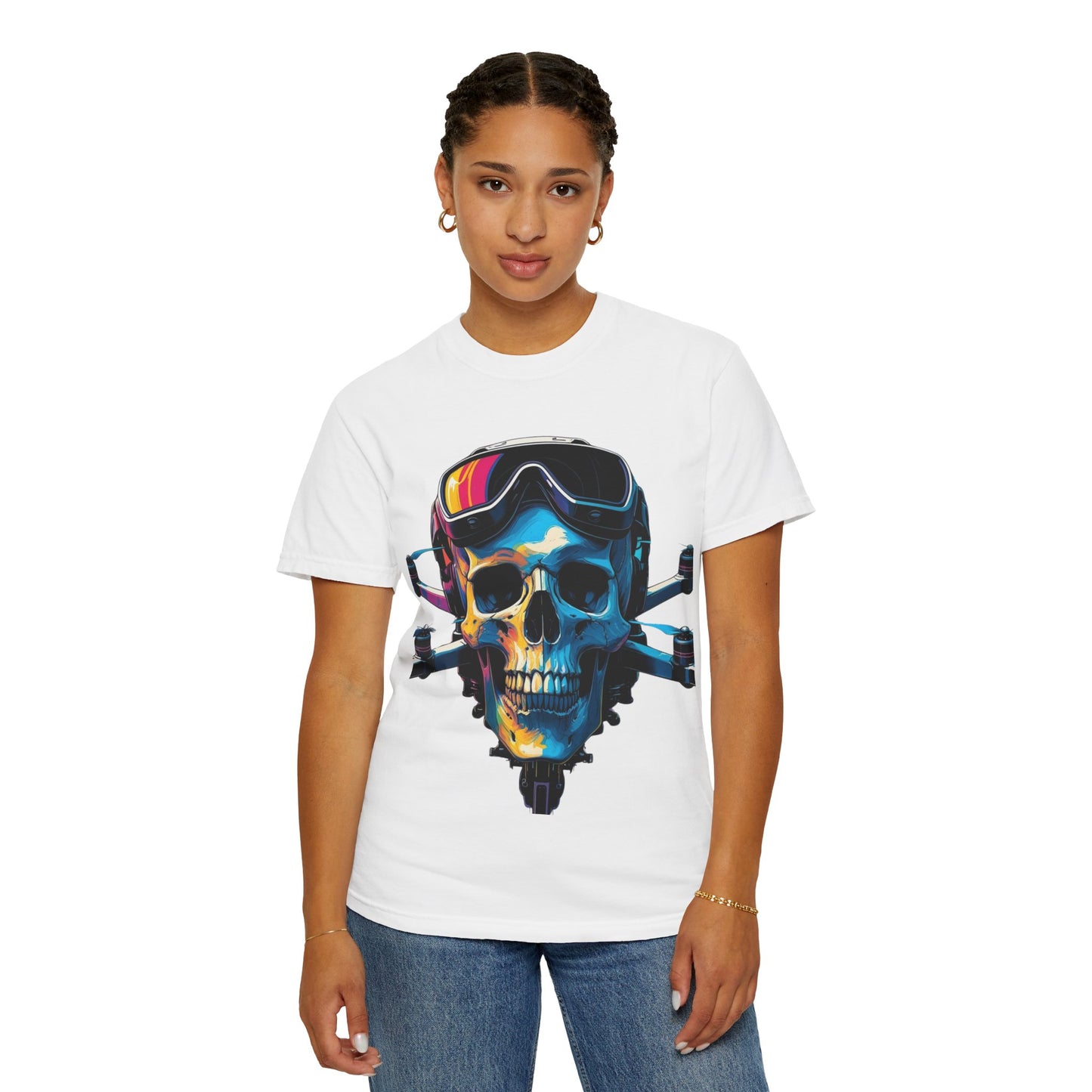 Skull Graphic Unisex T-Shirt, Punk Fashion Tee, Edgy Streetwear, Perfect for Festivals and Gifting, Music Lover Gift