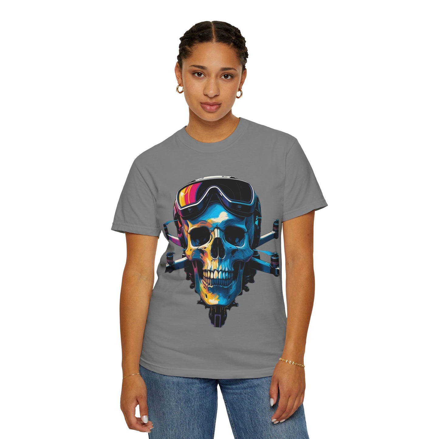 Skull Graphic Unisex T-Shirt, Punk Fashion Tee, Edgy Streetwear, Perfect for Festivals and Gifting, Music Lover Gift