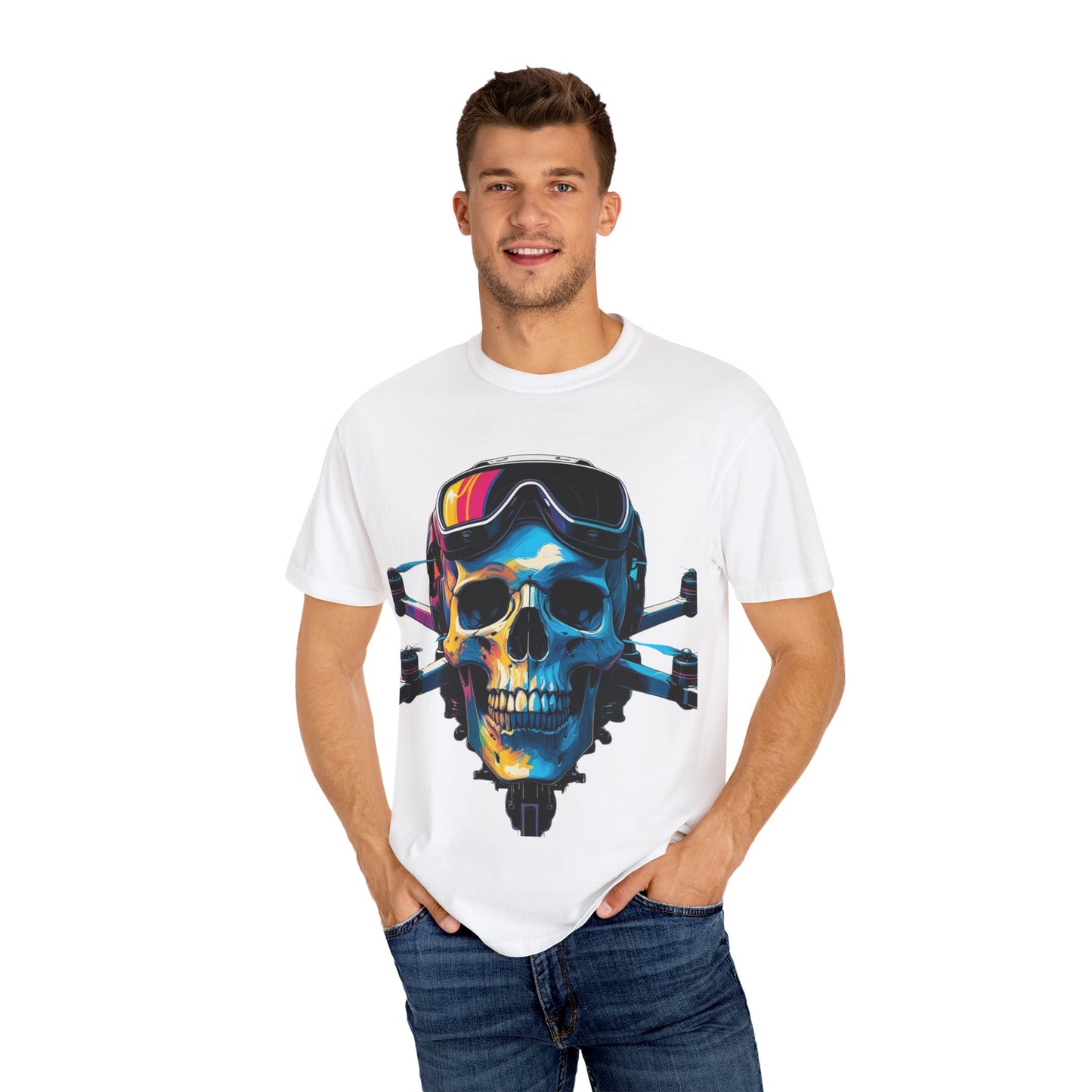 Skull Graphic Unisex T-Shirt, Punk Fashion Tee, Edgy Streetwear, Perfect for Festivals and Gifting, Music Lover Gift