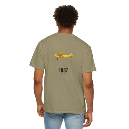 Vintage Aviation T-Shirt for Airplane Enthusiasts, Piper J-3 Cub Shirt, Gift for Pilots, Air Travel Tee, Unique Aviation Merchandise