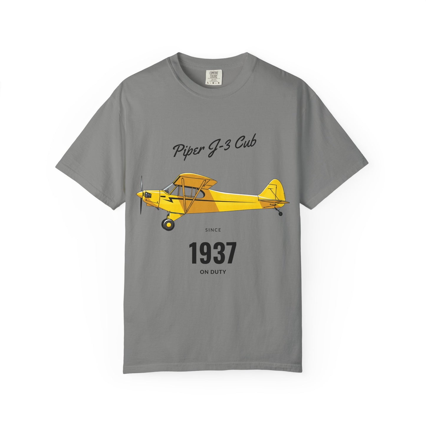 Vintage Aviation T-Shirt for Airplane Enthusiasts, Piper J-3 Cub Shirt, Gift for Pilots, Air Travel Tee, Unique Aviation Merchandise