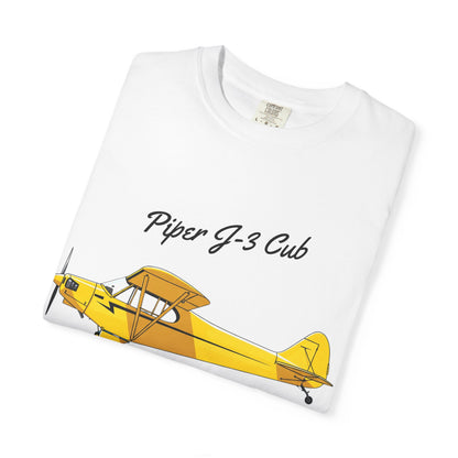Vintage Aviation T-Shirt for Airplane Enthusiasts, Piper J-3 Cub Shirt, Gift for Pilots, Air Travel Tee, Unique Aviation Merchandise