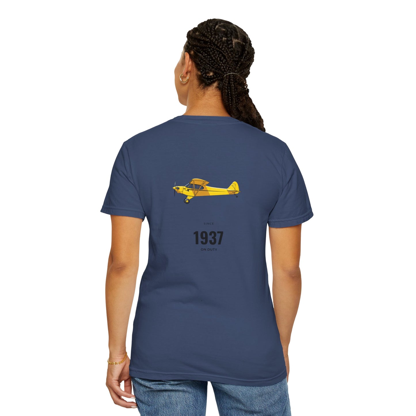 Vintage Aviation T-Shirt for Airplane Enthusiasts, Piper J-3 Cub Shirt, Gift for Pilots, Air Travel Tee, Unique Aviation Merchandise