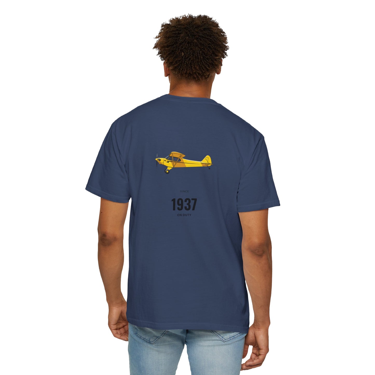 Vintage Aviation T-Shirt for Airplane Enthusiasts, Piper J-3 Cub Shirt, Gift for Pilots, Air Travel Tee, Unique Aviation Merchandise