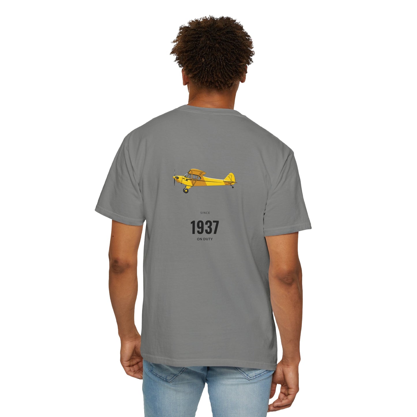 Vintage Aviation T-Shirt for Airplane Enthusiasts, Piper J-3 Cub Shirt, Gift for Pilots, Air Travel Tee, Unique Aviation Merchandise
