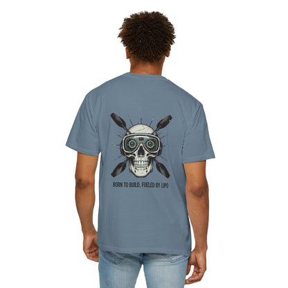 Camiseta con diseño de calavera, camiseta gráfica atrevida para constructores, entusiastas del fitness, Halloween, regalo para él, ropa informal