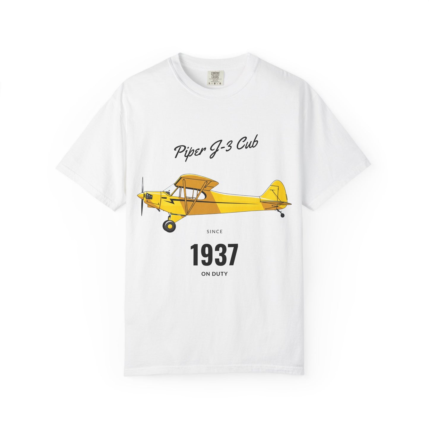 Vintage Aviation T-Shirt for Airplane Enthusiasts, Piper J-3 Cub Shirt, Gift for Pilots, Air Travel Tee, Unique Aviation Merchandise