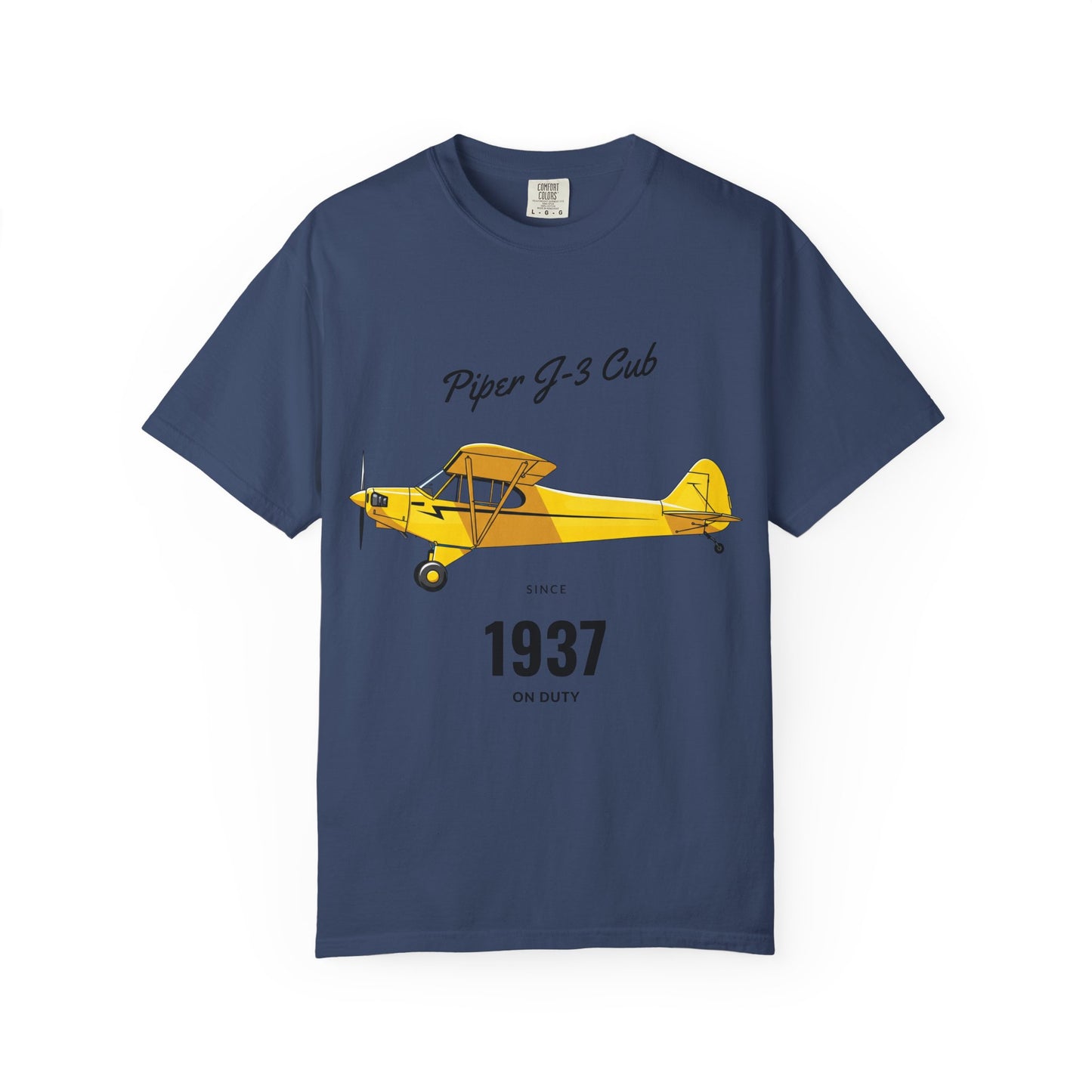 Vintage Aviation T-Shirt for Airplane Enthusiasts, Piper J-3 Cub Shirt, Gift for Pilots, Air Travel Tee, Unique Aviation Merchandise