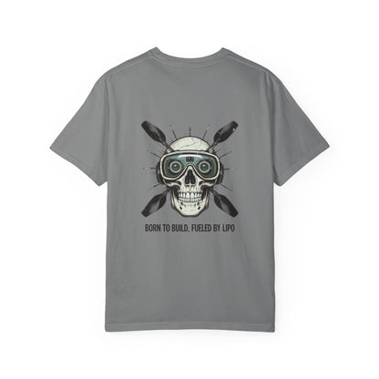Camiseta con diseño de calavera, camiseta gráfica atrevida para constructores, entusiastas del fitness, Halloween, regalo para él, ropa informal