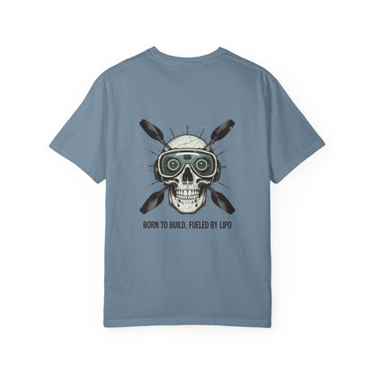 Camiseta con diseño de calavera, camiseta gráfica atrevida para constructores, entusiastas del fitness, Halloween, regalo para él, ropa informal