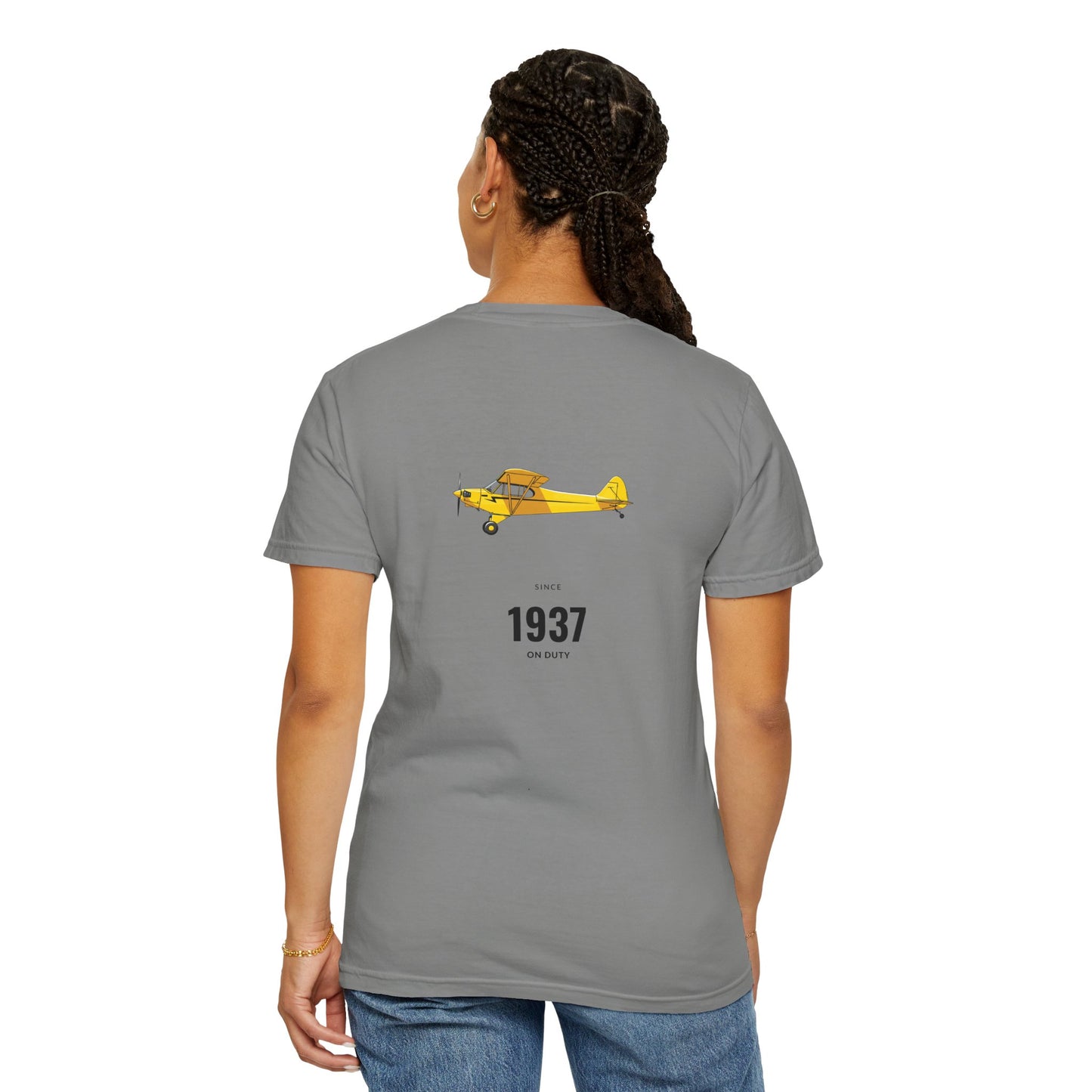 Vintage Aviation T-Shirt for Airplane Enthusiasts, Piper J-3 Cub Shirt, Gift for Pilots, Air Travel Tee, Unique Aviation Merchandise