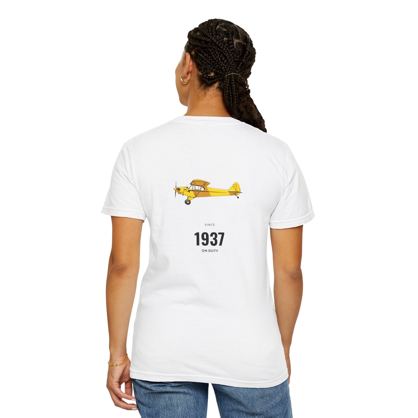 Vintage Aviation T-Shirt for Airplane Enthusiasts, Piper J-3 Cub Shirt, Gift for Pilots, Air Travel Tee, Unique Aviation Merchandise